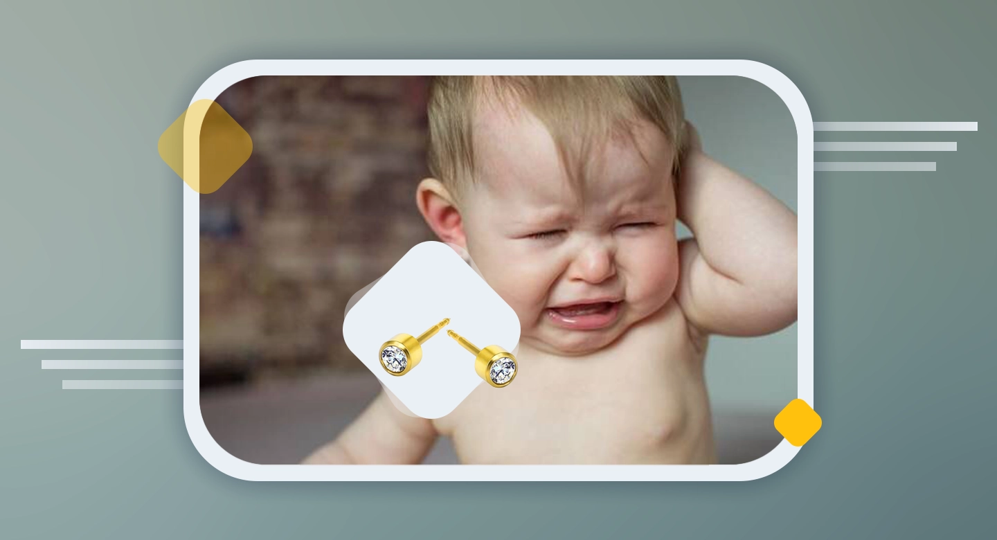 آیا سوراخ کردن گوش نوزاد درد دارد و چه گوشواره‌ای مناسب است؟