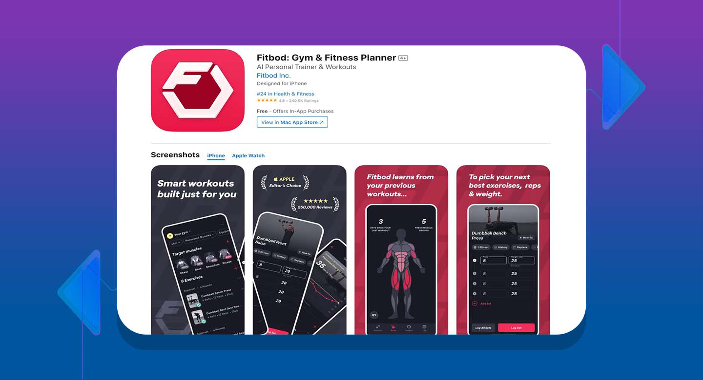 Fitbod؛ مربی هوشمند عضله‌ساز با دقتی فراتر از انتظار