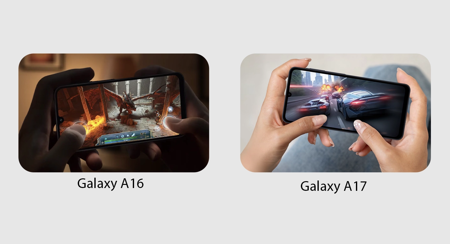 گلکسی A16 یا A17؛ کدام یک برای بازی مناسب‌تر است؟