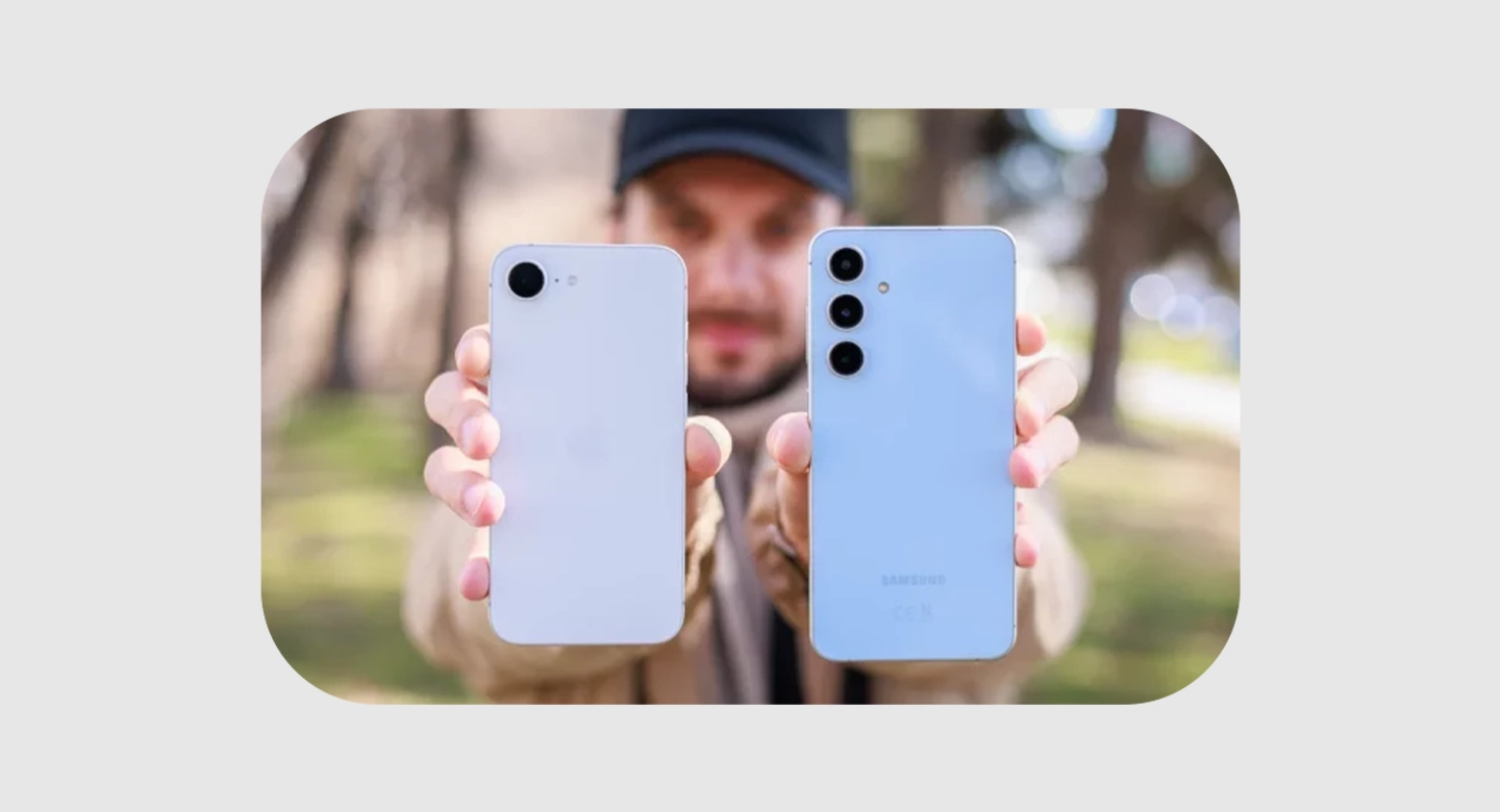 مقایسه طراحی و ابعاد گلکسی S24 FE و آیفون 16e؛ جدال میان سادگی کلاسیک و جسارت مدرن