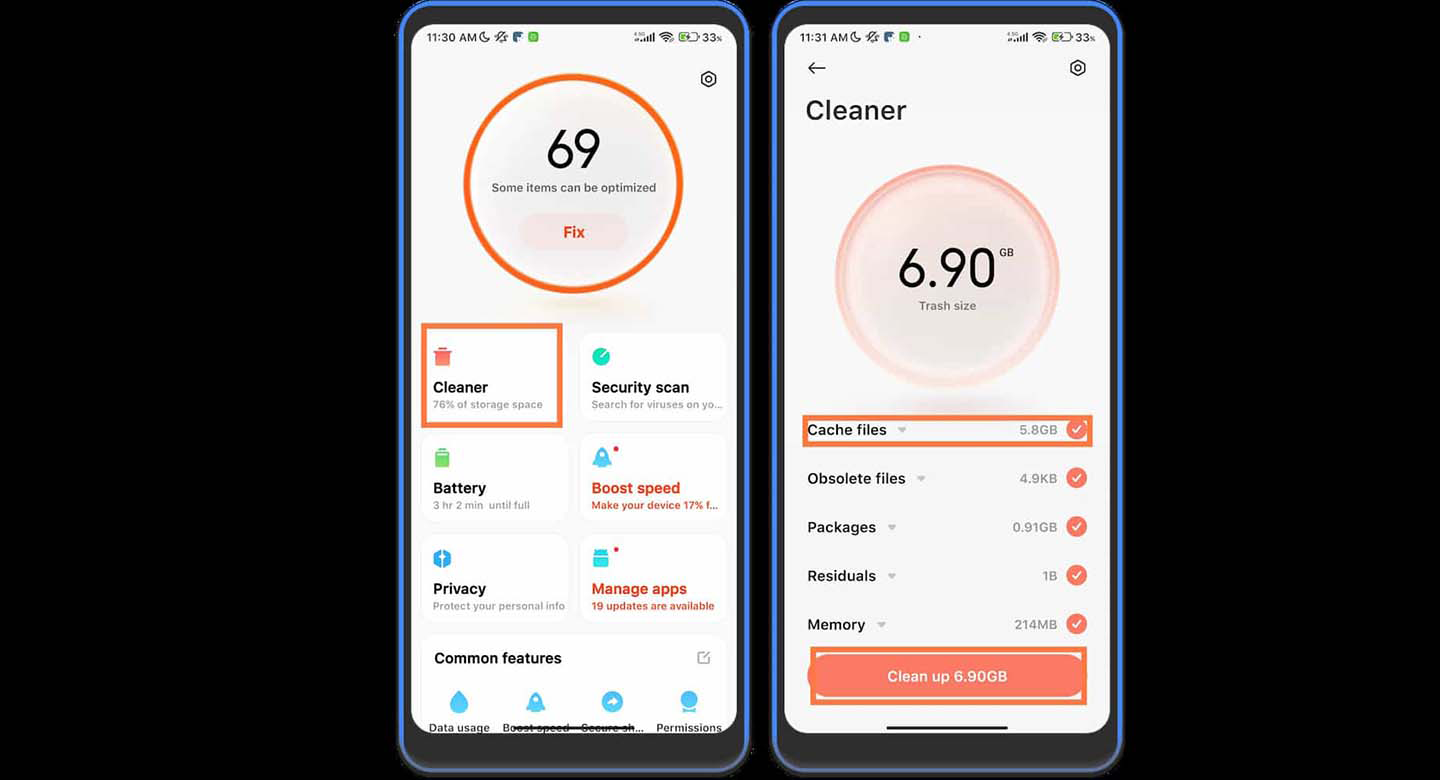 چگونه حافظه پنهان گوشی شیائومی را پاک کنیم؟